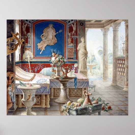 Félix Duban Architektur Fantasy Poster (Vorne)