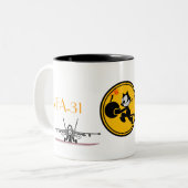 FELIX, F-18 SUPERhornisse, VFA-31 Zweifarbige Tasse (Vorderseite Links)