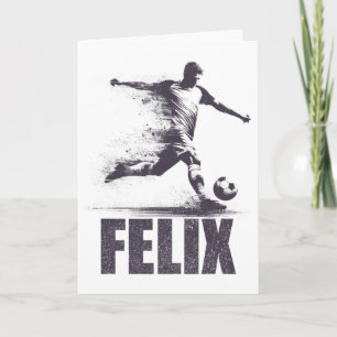 Felix Fußball Jungen Personalisierter Vorname Feli Karte