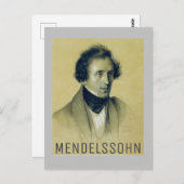 Felix Mendelssohn (1834) Postkarte (Vorne/Hinten)