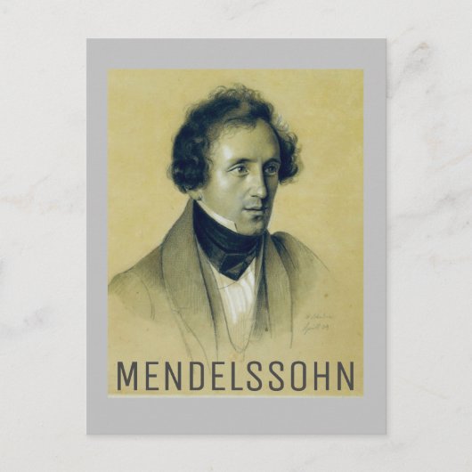 Felix Mendelssohn (1834) Postkarte (Vorderseite)