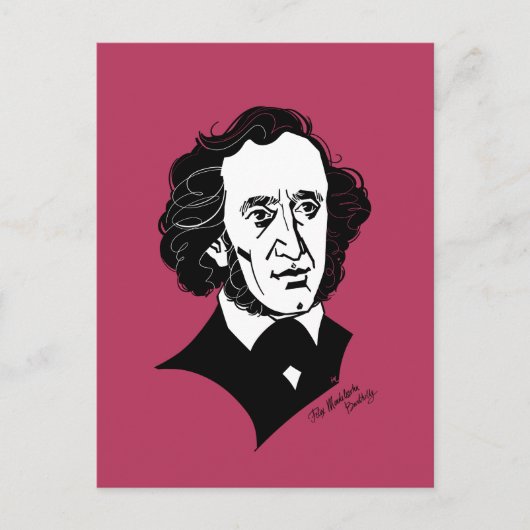Felix Mendelssohn Bartholdy Postkarte (Vorderseite)
