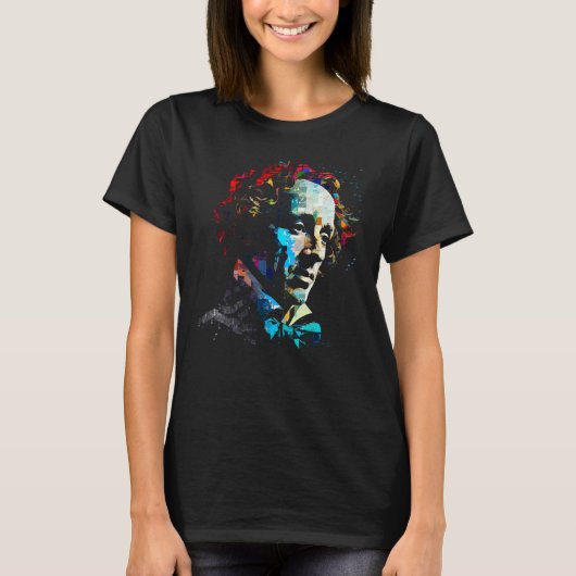 Felix Mendelssohn Music Composer Piano T-Shirt (Vorderseite)