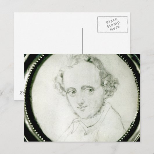 Felix Mendelssohn Postkarte (Vorne/Hinten)