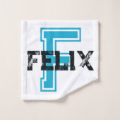 Felix-Name bedeutet sports monowhite Badhandtuch Set (Waschlappen)