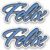 Felix Name blue Aufkleber Sticker Stickerset (Vorderseite)