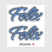 Felix Name blue Aufkleber Sticker Stickerset (Blatt)
