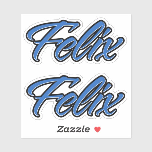 Felix Name blue Aufkleber Sticker Stickerset (Blatt)