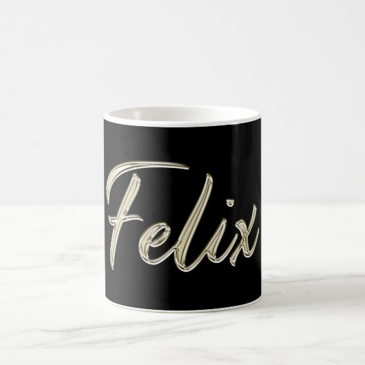 Felix Name whitegold Tasse Teetasse Kaffeetasse (Mittel)