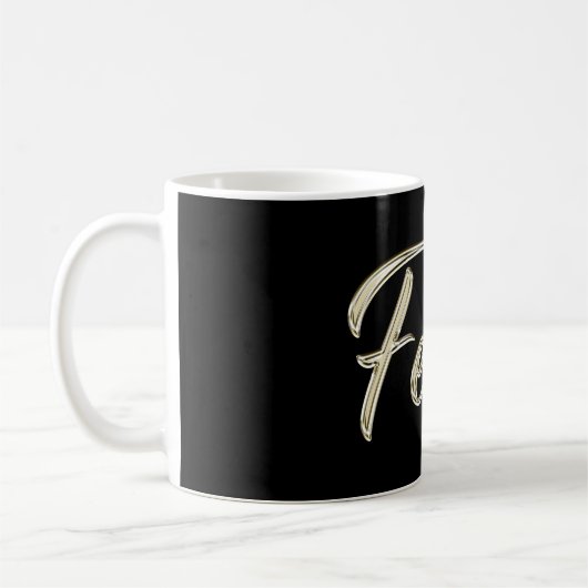 Felix Name whitegold Tasse Teetasse Kaffeetasse (Links)