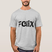 Felix, schwarzer Charakter der Waise, Blockschrift T-Shirt (Vorderseite)