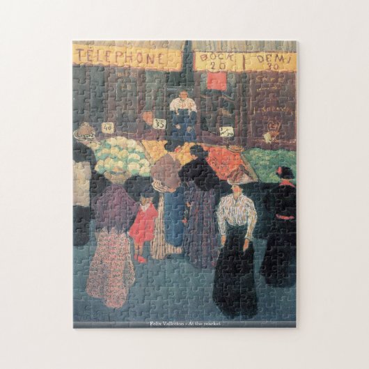 Felix Vallotton - am Markt Puzzle (Vertikal)