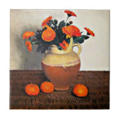 Felix Vallotton art, Marigolds und Mandarinen Fliese (Vorderseite)