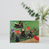 Felix Vallotton: Baden in Etretat Postkarte (Stehend Vorderseite)