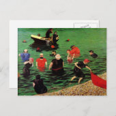 Felix Vallotton: Baden in Etretat Postkarte (Vorne/Hinten)