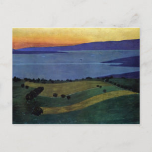 Felix Vallotton - Der Leman-See, Wirkung des Abend Postkarte