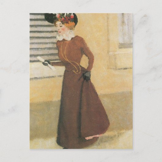 Felix Vallotton - Frau mit Hut Postkarte (Vorderseite)