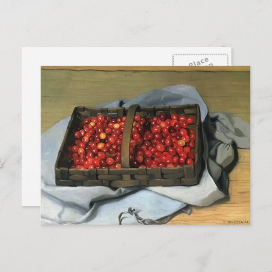 Felix Vallotton - Korb der Kirschen Postkarte (Vorne/Hinten)