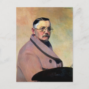 Felix Vallotton - Selbstportrait mit Ankleiderobe Postkarte