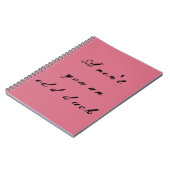 Felix Zitat von verwaistem schwarzem arent Sie ein Notizblock (Linke Seite)