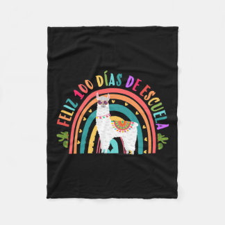Feliz 100 Dias de Escuela 100 Tage Spanischschule Fleecedecke