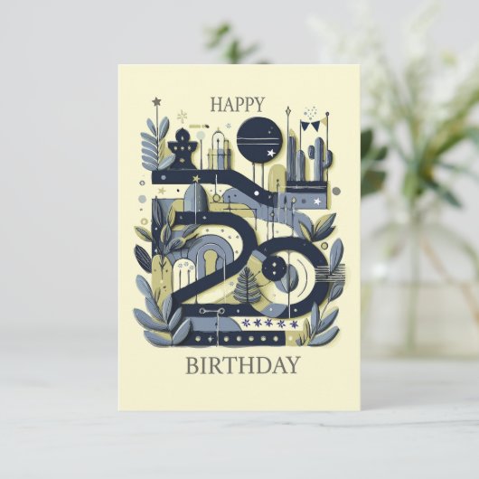 ¡Feliz 20 cumpleaños! (Stehend Vorderseite)