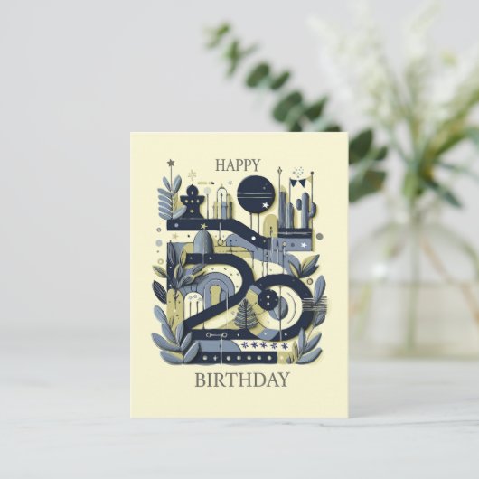 ¡Feliz 20 cumpleaños! Postkarte (Stehend Vorderseite)