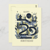¡Feliz 20 cumpleaños! Postkarte (Vorne/Hinten)