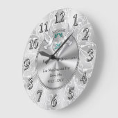 Feliz 25 Aniversario Reloj Große Wanduhr (Winkel)