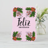 Feliz aniversario einladung (Stehend Vorderseite)