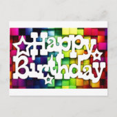 Feliz Aniversário - Happy Birthday Postkarte (Vorderseite)