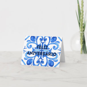 Feliz Aniversário, portugiesischer Geburtstag Karte