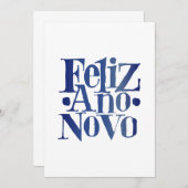 Feliz Ano Novo Einladung (Vorne/Hinten)