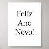 Feliz Ano Novo - minimalistic typography poster (Vorne)