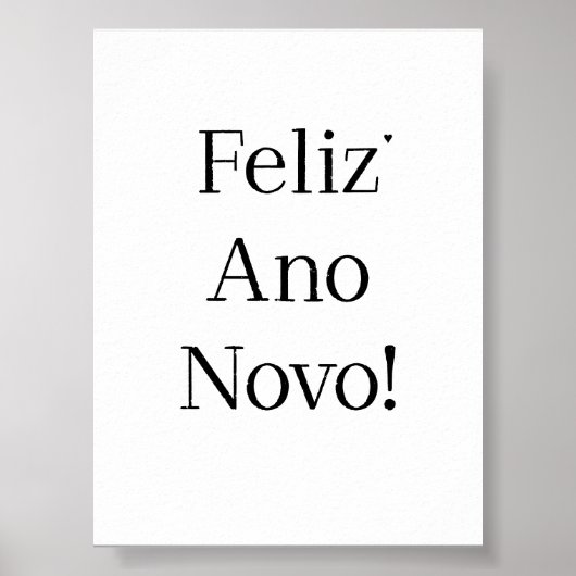 Feliz Ano Novo - minimalistic typography poster (Vorne)