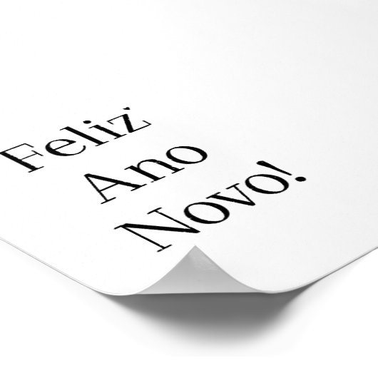Feliz Ano Novo - minimalistic typography poster (Ecke)