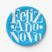 Feliz Ano Novo Pappteller (Vorderseite)