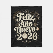 Feliz Año Nuevo 2026 Happy New Year Spanish Mexica Fleecedecke (Vorderseite)