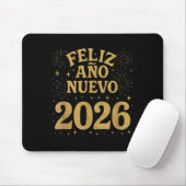 Feliz Año Nuevo 2026 Spanish Fireworks New Year Fi Mousepad (Mit Mouse)