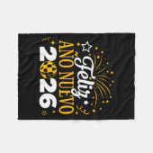 Feliz Año Nuevo 2026 Spanish New Years Eve Party Fleecedecke (Vorderseite (Horizontal))