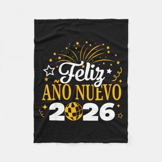 Feliz Año Nuevo 2026 Spanish New Years Eve Party Fleecedecke (Vorderseite)