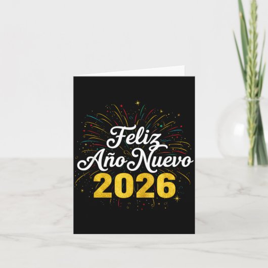 Feliz Año Nuevo 2026 Spanish New Years Eve Party  Karte (Vorderseite)