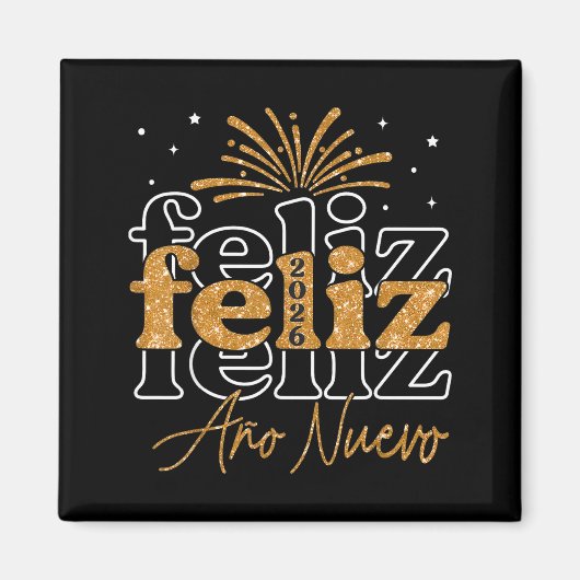Feliz Año Nuevo 2026 Spanish New Years Eve Party  Magnet (Vorne)