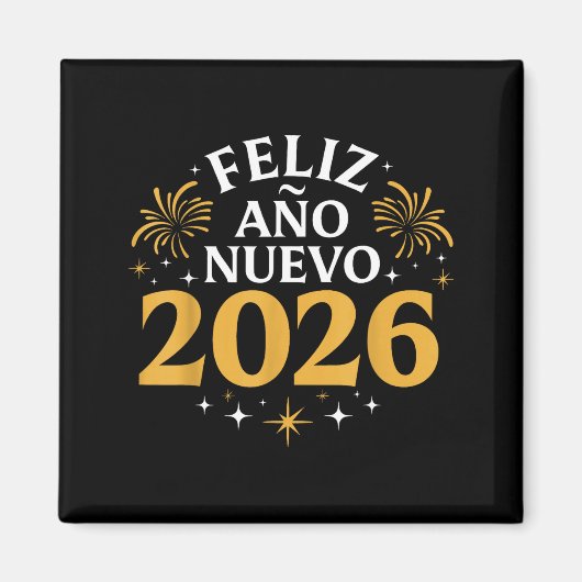 Feliz Año Nuevo 2026 Spanish New Years Eve Party  Magnet (Vorne)