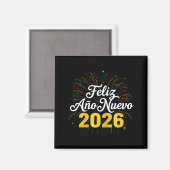 Feliz Año Nuevo 2026 Spanish New Years Eve Party Magnet (Vorderseite/Rückseite)