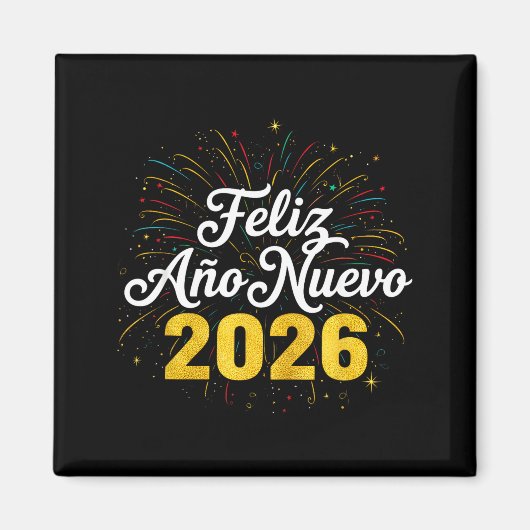 Feliz Año Nuevo 2026 Spanish New Years Eve Party  Magnet (Vorne)