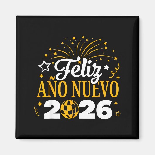 Feliz Año Nuevo 2026 Spanish New Years Eve Party Magnet (Vorne)