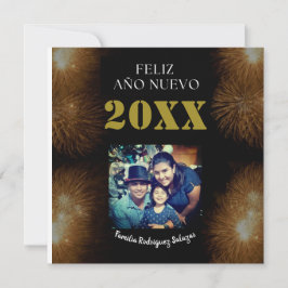 Feliz Año Nuevo Elegantes Calligrafy Script-Foto Karte