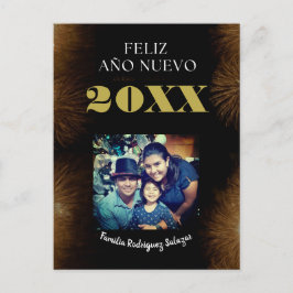 Feliz Año Nuevo Elegantes Calligrafy Script-Foto Postkarte