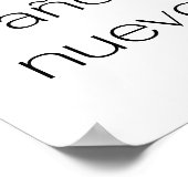 Feliz Año Nuevo - minimalistic typography poster (Ecke)